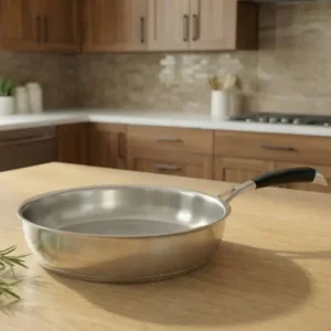 poêle sur un plan de travail d'une cuisine. Un ustensile pour une cuisson basse température sous dépression